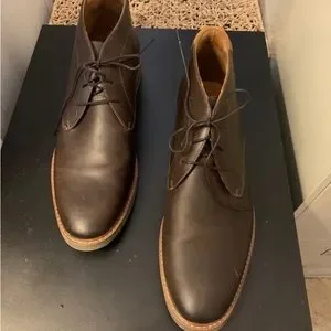 “Florsheim” Brown Ankle High Man Boots. Size: 13M. Leather Upper Florsheim Outdoorsman Brown Leather Chukka | Mercari main image 4